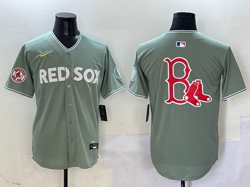 Men Boston Red Sox Blank Green Joint Name Game Nike 2025 MLB Jersey style 6